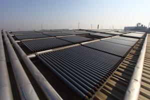 The solar water heating in Zhejiang mingxin leather industry co., Ltd