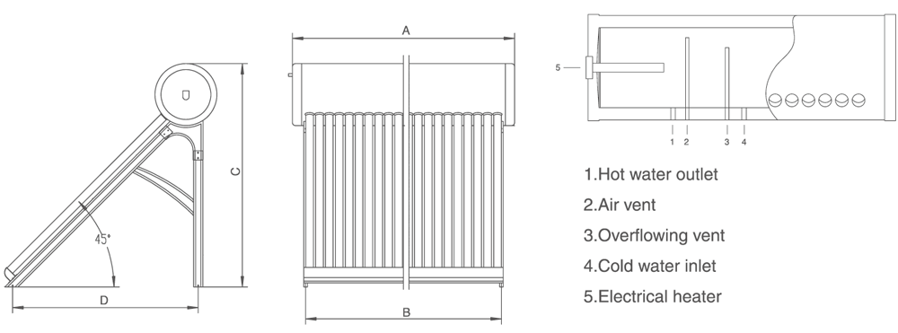 Non-pressurized Solar Water Heaters