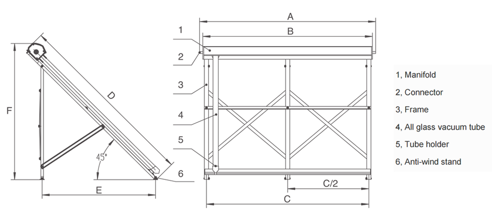 Vacuum tube solar collector